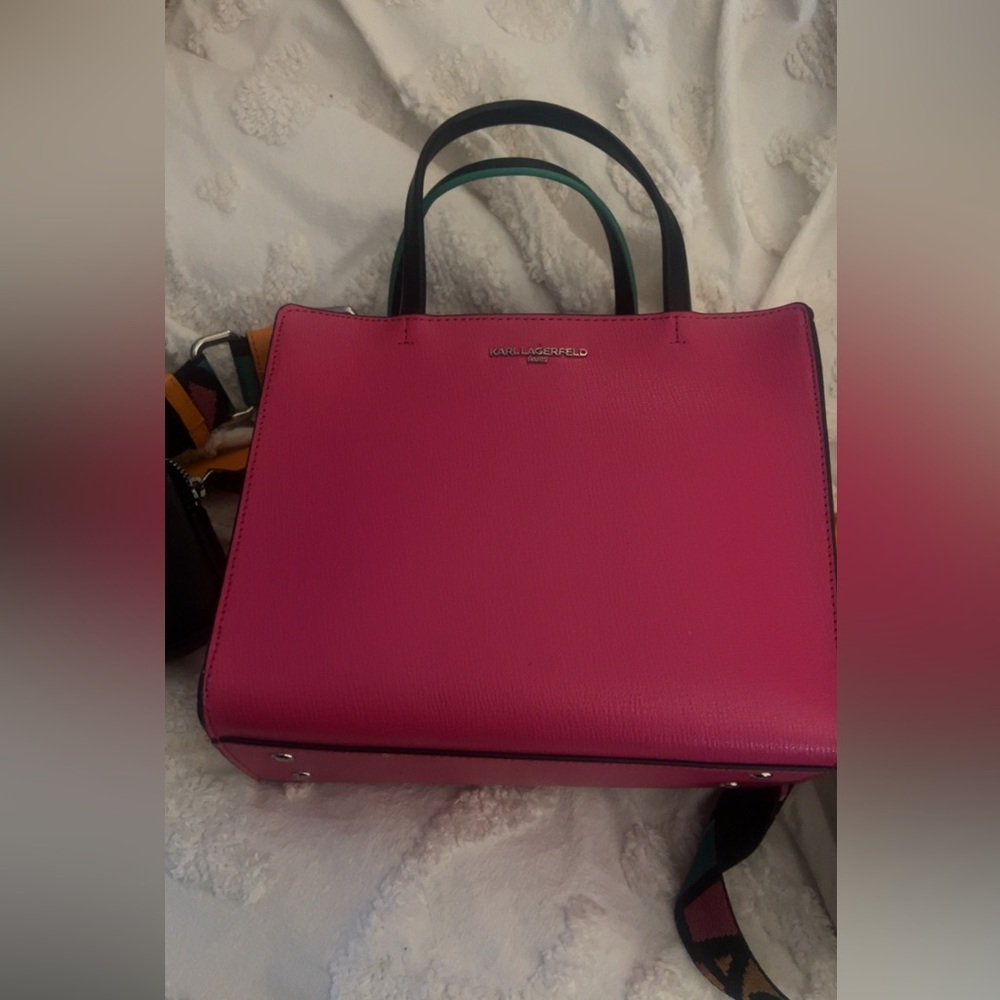 Karl Lagerfield hot pink bag